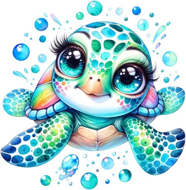 Heat transfers Iron on stickers  sea turtle 109 for Tshirts Iron on Decal Patches Stickers Clothes Hat Pillows DIY Crafts