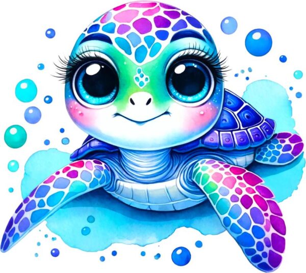Heat transfers Iron on stickers  sea turtle 112 for Tshirts Iron on Decal Patches Stickers Clothes Hat Pillows DIY Crafts