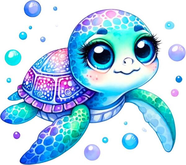 Heat transfers Iron on stickers  sea turtle 118 for Tshirts Iron on Decal Patches Stickers Clothes Hat Pillows DIY Crafts
