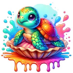 Heat transfers Iron on stickers  sea turtle 128 for Tshirts Iron on Decal Patches Stickers Clothes Hat Pillows DIY Crafts