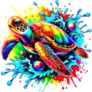 Heat transfers Iron on stickers  sea turtle 129 for Tshirts Iron on Decal Patches Stickers Clothes Hat Pillows DIY Crafts