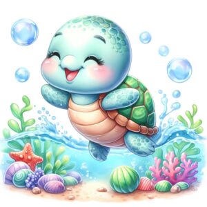 Heat transfers Iron on stickers  sea turtle 146 for Tshirts Iron on Decal Patches Stickers Clothes Hat Pillows DIY Crafts