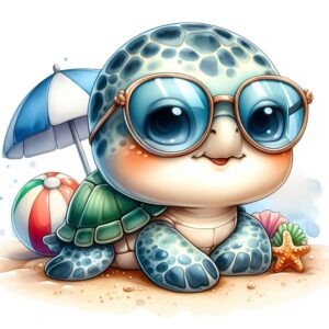 Heat transfers Iron on stickers  sea turtle 151 for Tshirts Iron on Decal Patches Stickers Clothes Hat Pillows DIY Crafts