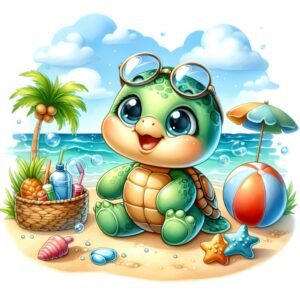 Heat transfers Iron on stickers  sea turtle 159 for Tshirts Iron on Decal Patches Stickers Clothes Hat Pillows DIY Crafts