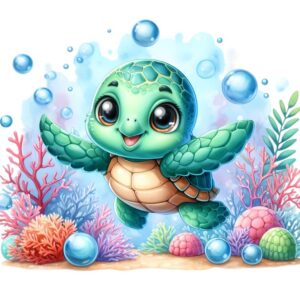 Heat transfers Iron on stickers  sea turtle 165 for Tshirts Iron on Decal Patches Stickers Clothes Hat Pillows DIY Crafts