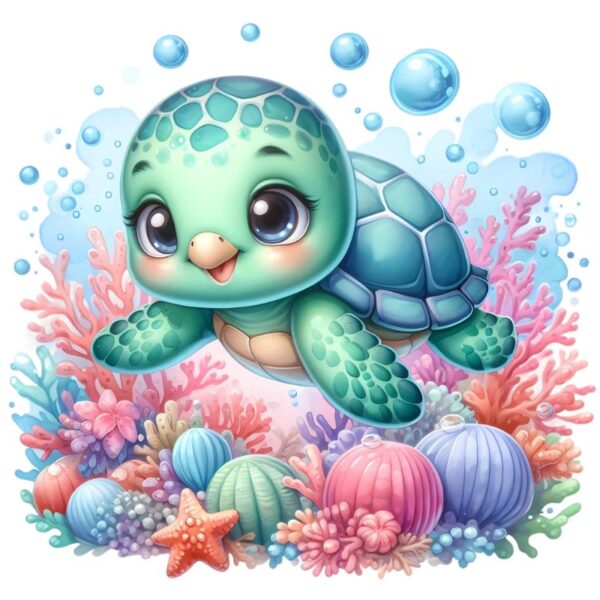 Heat transfers Iron on stickers  sea turtle 169 for Tshirts Iron on Decal Patches Stickers Clothes Hat Pillows DIY Crafts