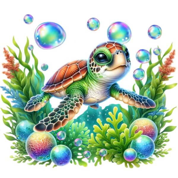 Heat transfers Iron on stickers  sea turtle 19 for Tshirts Iron on Decal Patches Stickers Clothes Hat Pillows DIY Crafts