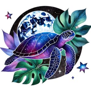 Heat transfers Iron on stickers  sea turtle 193 for Tshirts Iron on Decal Patches Stickers Clothes Hat Pillows DIY Crafts