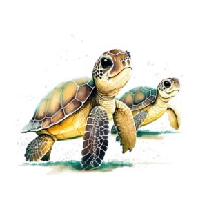 Heat transfers Iron on stickers  sea turtle 208 for Tshirts Iron on Decal Patches Stickers Clothes Hat Pillows DIY Crafts