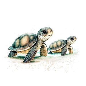 Heat transfers Iron on stickers  sea turtle 210 for Tshirts Iron on Decal Patches Stickers Clothes Hat Pillows DIY Crafts