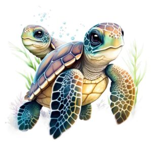 Heat transfers Iron on stickers  sea turtle 214 for Tshirts Iron on Decal Patches Stickers Clothes Hat Pillows DIY Crafts