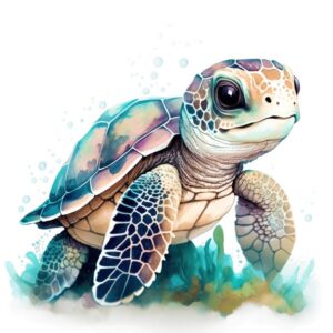 Heat transfers Iron on stickers  sea turtle 215 for Tshirts Iron on Decal Patches Stickers Clothes Hat Pillows DIY Crafts