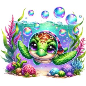 Heat transfers Iron on stickers  sea turtle 22 for Tshirts Iron on Decal Patches Stickers Clothes Hat Pillows DIY Crafts
