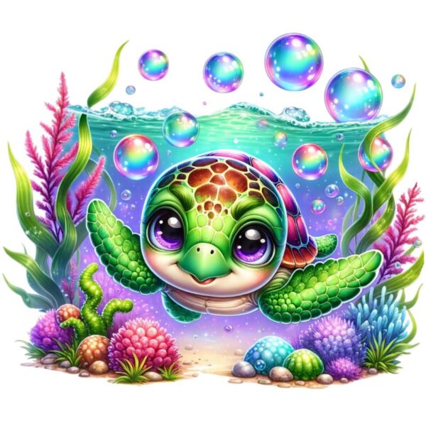 Heat transfers Iron on stickers  sea turtle 22 for Tshirts Iron on Decal Patches Stickers Clothes Hat Pillows DIY Crafts
