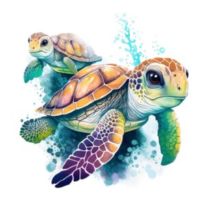Heat transfers Iron on stickers  sea turtle 220 for Tshirts Iron on Decal Patches Stickers Clothes Hat Pillows DIY Crafts