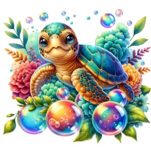 Heat transfers Iron on stickers  sea turtle 27 for Tshirts Iron on Decal Patches Stickers Clothes Hat Pillows DIY Crafts