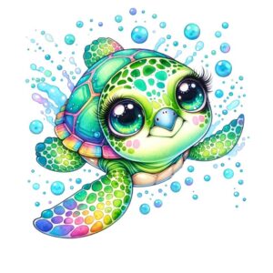 Heat transfers Iron on stickers  sea turtle 28 for Tshirts Iron on Decal Patches Stickers Clothes Hat Pillows DIY Crafts