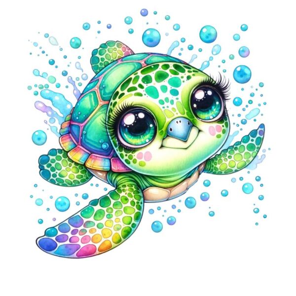 Heat transfers Iron on stickers  sea turtle 28 for Tshirts Iron on Decal Patches Stickers Clothes Hat Pillows DIY Crafts