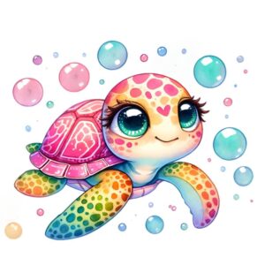 Heat transfers Iron on stickers  sea turtle 3 for Tshirts Iron on Decal Patches Stickers Clothes Hat Pillows DIY Crafts