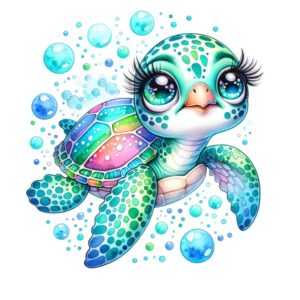 Heat transfers Iron on stickers  sea turtle 32 for Tshirts Iron on Decal Patches Stickers Clothes Hat Pillows DIY Crafts