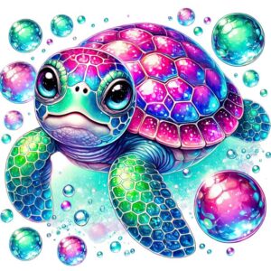 Heat transfers Iron on stickers  sea turtle 33 for Tshirts Iron on Decal Patches Stickers Clothes Hat Pillows DIY Crafts