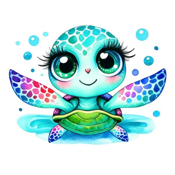 Heat transfers Iron on stickers  sea turtle 34 for Tshirts Iron on Decal Patches Stickers Clothes Hat Pillows DIY Crafts