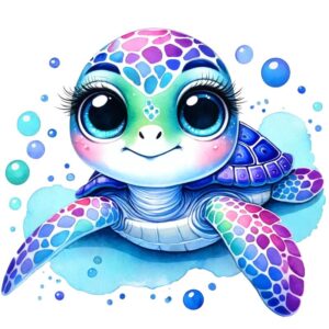 Heat transfers Iron on stickers  sea turtle 45 for Tshirts Iron on Decal Patches Stickers Clothes Hat Pillows DIY Crafts