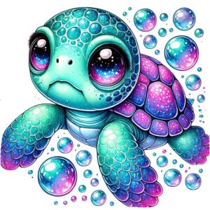 Heat transfers Iron on stickers  sea turtle 46 for Tshirts Iron on Decal Patches Stickers Clothes Hat Pillows DIY Crafts