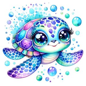 Heat transfers Iron on stickers  sea turtle 47 for Tshirts Iron on Decal Patches Stickers Clothes Hat Pillows DIY Crafts