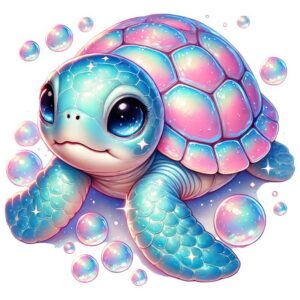 Heat transfers Iron on stickers  sea turtle 52 for Tshirts Iron on Decal Patches Stickers Clothes Hat Pillows DIY Crafts