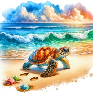 Heat transfers Iron on stickers  sea turtle 63 for Tshirts Iron on Decal Patches Stickers Clothes Hat Pillows DIY Crafts