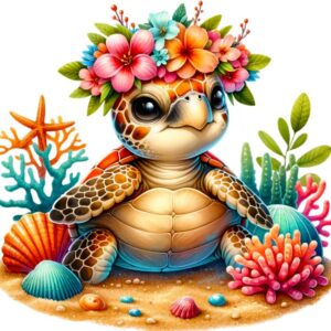 Heat transfers Iron on stickers  sea turtle 65 for Tshirts Iron on Decal Patches Stickers Clothes Hat Pillows DIY Crafts