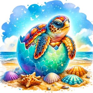 Heat transfers Iron on stickers  sea turtle 66 for Tshirts Iron on Decal Patches Stickers Clothes Hat Pillows DIY Crafts