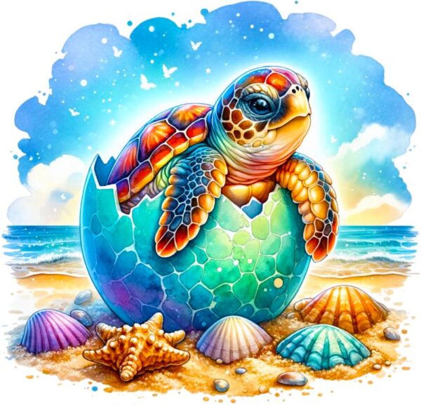 Heat transfers Iron on stickers  sea turtle 66 for Tshirts Iron on Decal Patches Stickers Clothes Hat Pillows DIY Crafts