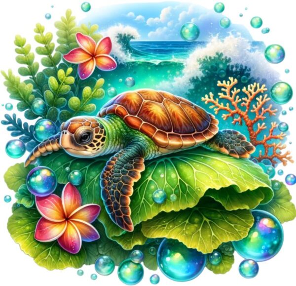 Heat transfers Iron on stickers  sea turtle 68 for Tshirts Iron on Decal Patches Stickers Clothes Hat Pillows DIY Crafts