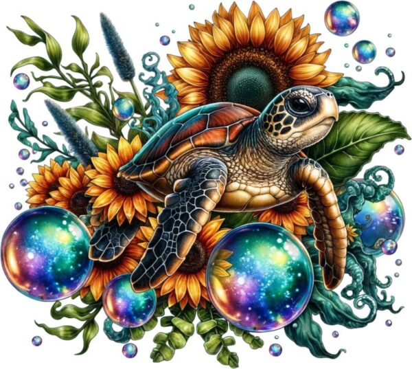 Heat transfers Iron on stickers  sea turtle 71 for Tshirts Iron on Decal Patches Stickers Clothes Hat Pillows DIY Crafts