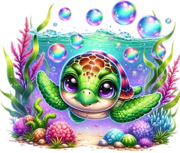 Heat transfers Iron on stickers  sea turtle 74 for Tshirts Iron on Decal Patches Stickers Clothes Hat Pillows DIY Crafts