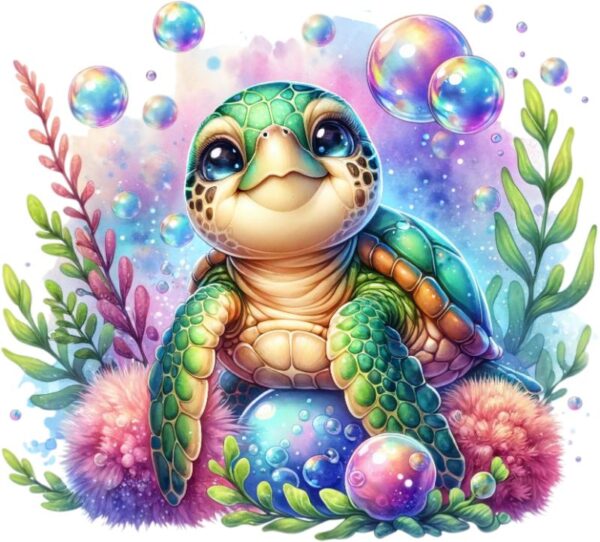 Heat transfers Iron on stickers  sea turtle 77 for Tshirts Iron on Decal Patches Stickers Clothes Hat Pillows DIY Crafts