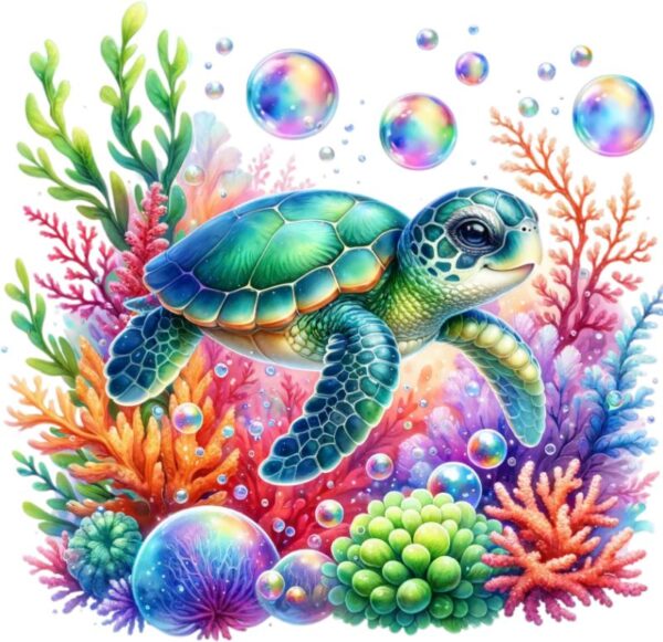 Heat transfers Iron on stickers  sea turtle 78 for Tshirts Iron on Decal Patches Stickers Clothes Hat Pillows DIY Crafts