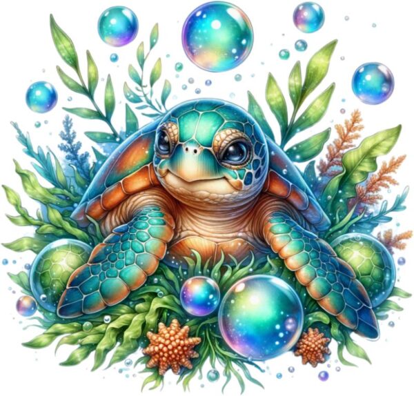 Heat transfers Iron on stickers  sea turtle 79 for Tshirts Iron on Decal Patches Stickers Clothes Hat Pillows DIY Crafts