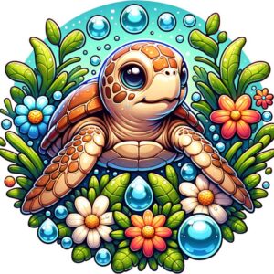 Heat transfers Iron on stickers  sea turtle 82 for Tshirts Iron on Decal Patches Stickers Clothes Hat Pillows DIY Crafts