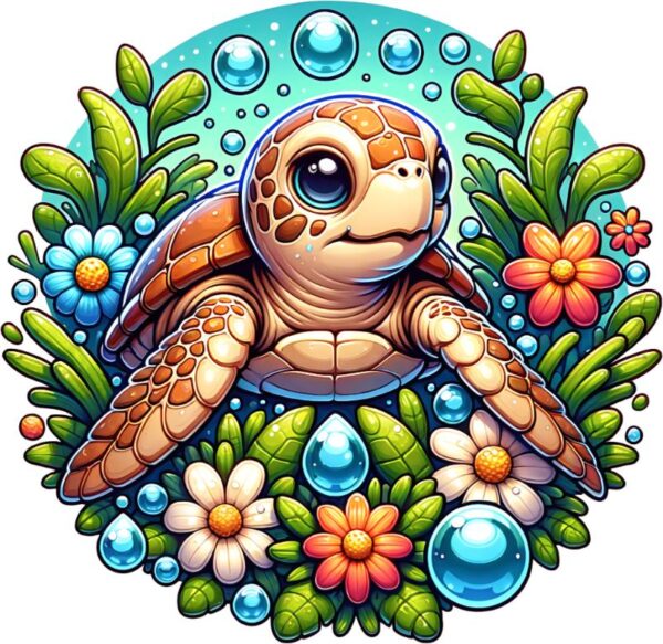 Heat transfers Iron on stickers  sea turtle 82 for Tshirts Iron on Decal Patches Stickers Clothes Hat Pillows DIY Crafts