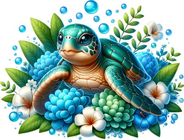Heat transfers Iron on stickers  sea turtle 83 for Tshirts Iron on Decal Patches Stickers Clothes Hat Pillows DIY Crafts