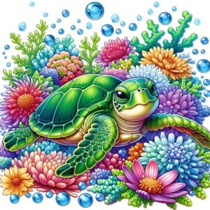 Heat transfers Iron on stickers  sea turtle 84 for Tshirts Iron on Decal Patches Stickers Clothes Hat Pillows DIY Crafts
