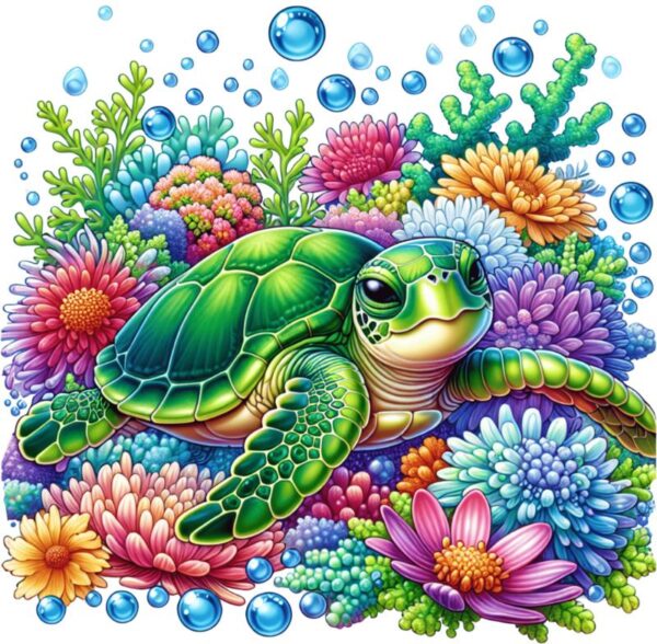 Heat transfers Iron on stickers  sea turtle 84 for Tshirts Iron on Decal Patches Stickers Clothes Hat Pillows DIY Crafts