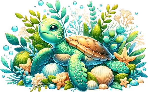 Heat transfers Iron on stickers  sea turtle 87 for Tshirts Iron on Decal Patches Stickers Clothes Hat Pillows DIY Crafts
