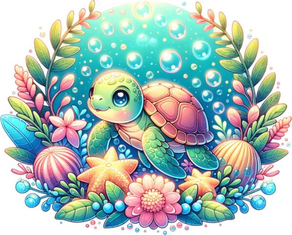 Heat transfers Iron on stickers  sea turtle 88 for Tshirts Iron on Decal Patches Stickers Clothes Hat Pillows DIY Crafts
