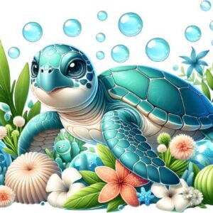 Heat transfers Iron on stickers  sea turtle 89 for Tshirts Iron on Decal Patches Stickers Clothes Hat Pillows DIY Crafts