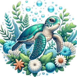 Heat transfers Iron on stickers  sea turtle 94 for Tshirts Iron on Decal Patches Stickers Clothes Hat Pillows DIY Crafts