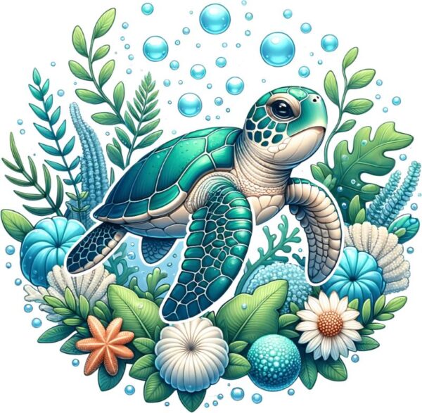 Heat transfers Iron on stickers  sea turtle 94 for Tshirts Iron on Decal Patches Stickers Clothes Hat Pillows DIY Crafts